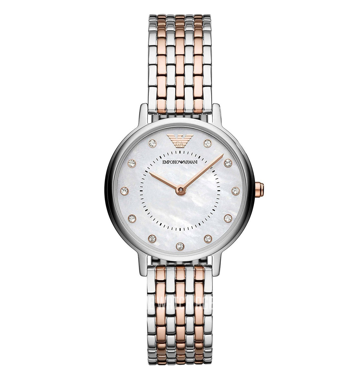  Shop Authentic Emporio Armani Mother of Pearl Dial Two Tone Stainless Steel Watch For Women - AR11094 - Luxxuri