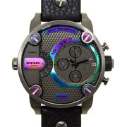  Shop Authentic Diesel Badass Chronograph Anthracite Dial Black Leather Strap Watch For Men - DZ7270 - Luxxuri