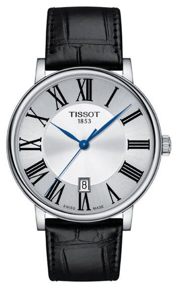  Shop Authentic Tissot Carson Premium Silver Dial Black Leather Strap Watch For Men - T122.410.16.033.00 - Luxxuri