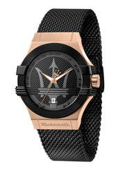  Shop Authentic Maserati Potenza Black Mesh Bracelet Black Dial Watch For Men - R8853108010 - Luxxuri