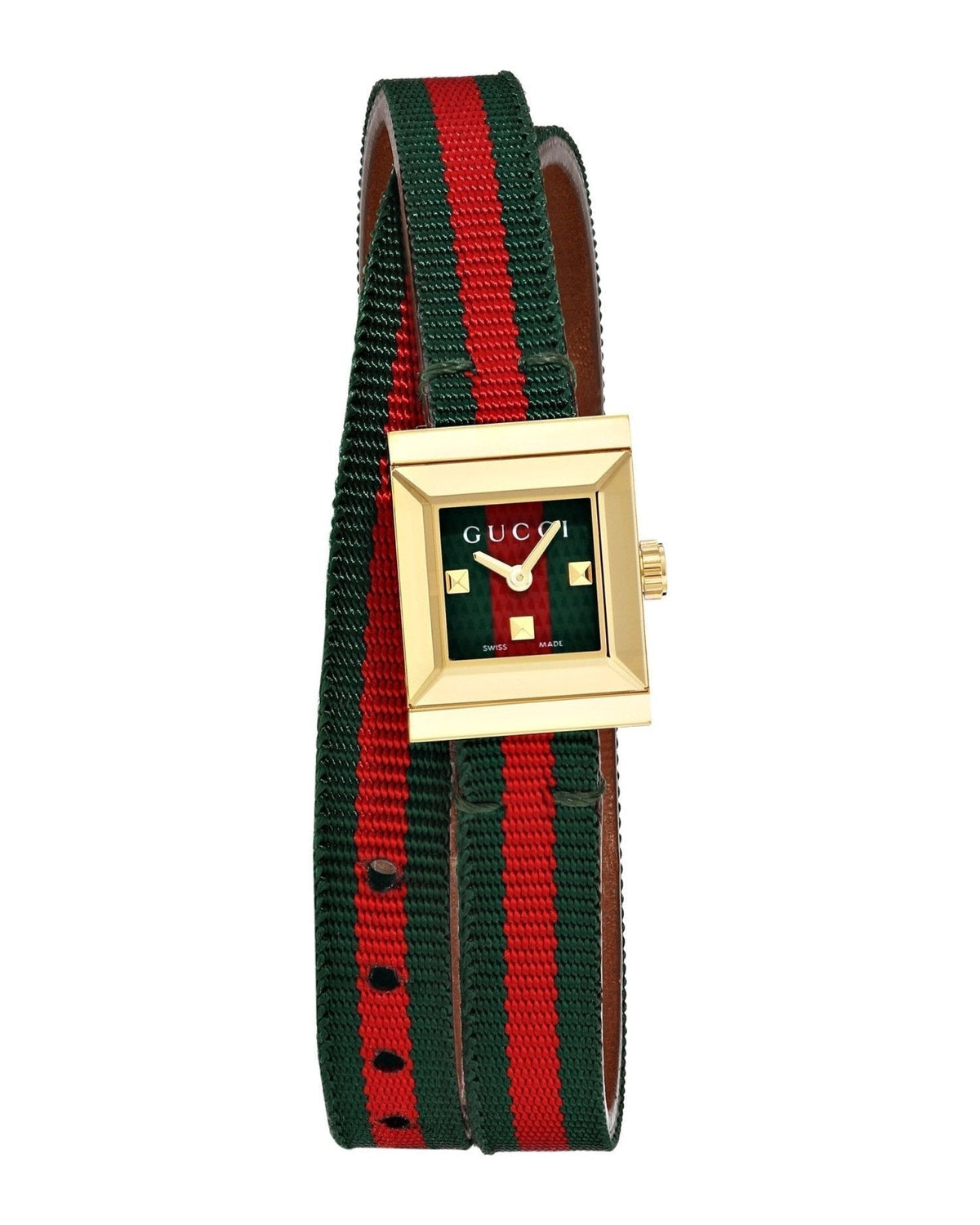  Shop Authentic Gucci G-Frame Multicolored Red and Green Dial Watch For Women - YA128527 - Luxxuri