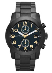  Shop Authentic Marc Jacobs Larry Chronograph Black Dial Black Steel Strap Watch for Men - MBM8606 - Luxxuri