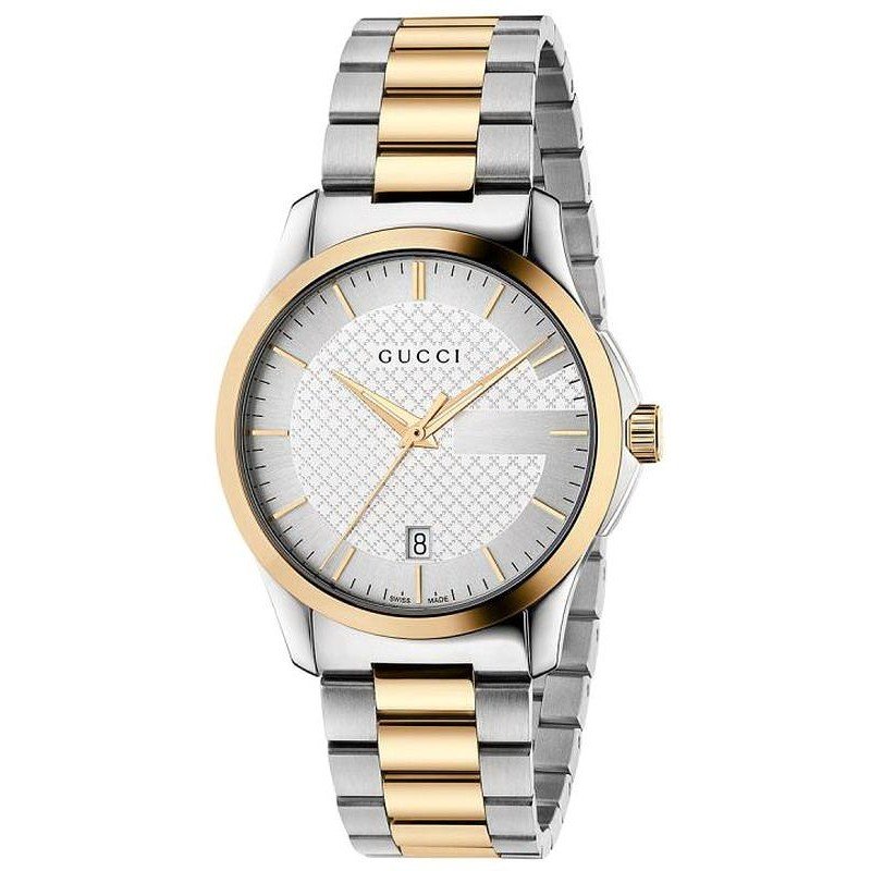  Shop Authentic Gucci G Timeless Silver Dial Two Tone Steel Strap Watch For Men - YA126474 - Luxxuri