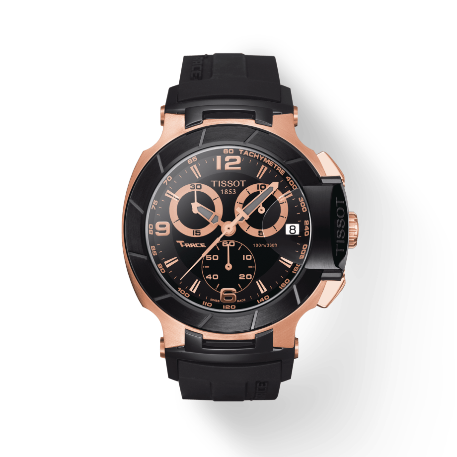  Shop Authentic Tissot T Race Chronograph Automatic Black Dial Black Rubber Strap Watch for Men - T048.417.27.057.06 - Luxxuri
