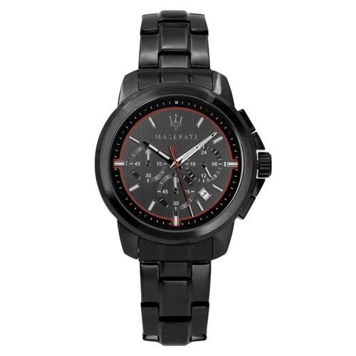  Shop Authentic Maserati Successo 44mm Black Dial Black Steel Strap Watch For Men - R8873621014 - Luxxuri