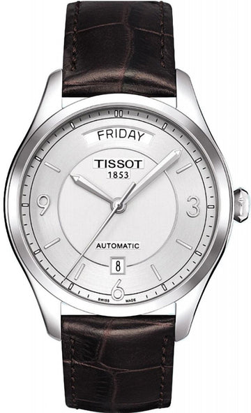  Shop Authentic Tissot T Classic T One Automatic Silver Dial Brown Leather Strap Watch For Men - T038.430.16.037.00 - Luxxuri