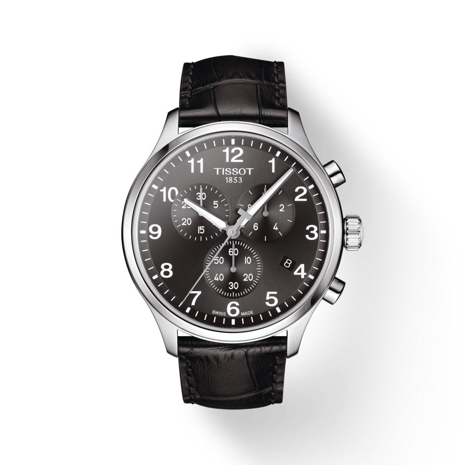  Shop Authentic Tissot Chrono XL Classic Black Dial Black Leather Strap Watch For Men - T116.617.16.057.00 - Luxxuri