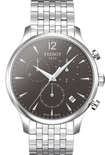  Shop Authentic Tissot T Classic Tradition Chronograph Black Dial Silver Steel Strap Watch For Men - T063.617.11.067.00 - Luxxuri