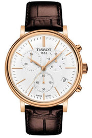  Shop Authentic Tissot Carson Premium Chronograph White Dial Brown Leather Strap Watch For Men - T122.417.36.011.00 - Luxxuri