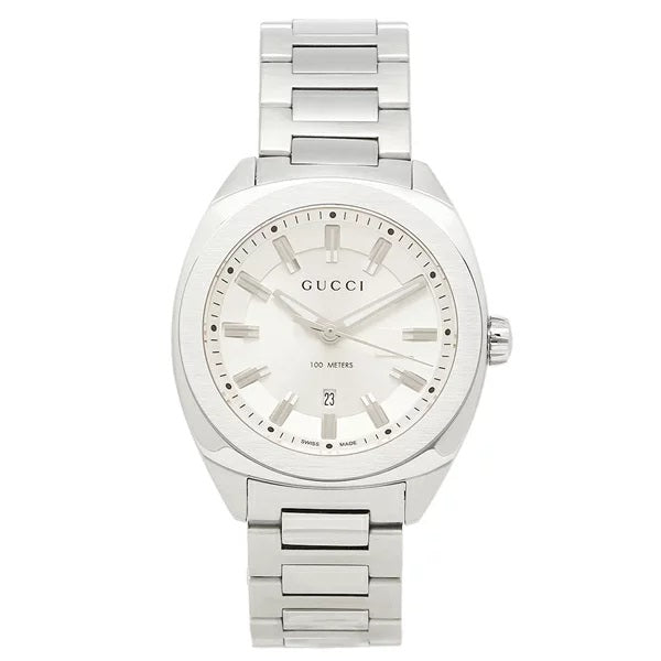  Shop Authentic Gucci G Timeless GG2570 Silver Dial Silver Steel Strap Watch For Men - YA142402 - Luxxuri