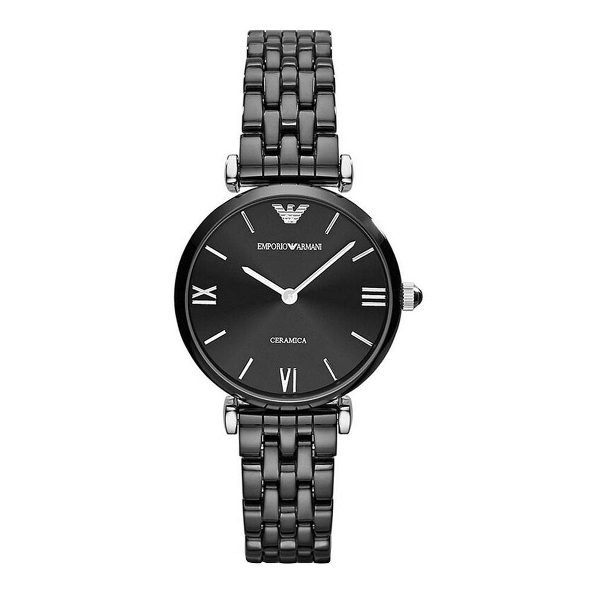 Shop Authentic Emporio Armani Ceramica Black Dial Black Ceramic Strap Watch For Women - AR1487 - Luxxuri