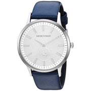  Shop Authentic Emporio Armani Renato White DIal Blue Leather Strap Watch For Men - AR11119 - Luxxuri