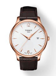  Shop Authentic Tissot T Classic Tradition White Dial Brown Leather Strap Watch For Men - T063.610.36.037.00 - Luxxuri