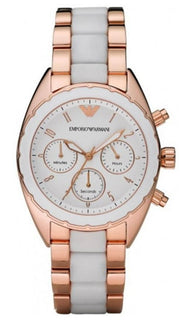  Shop Authentic Emporio Armani Sportivo White Dial Rose Gold & White Steel Strap Watch For Women - AR5942 - Luxxuri