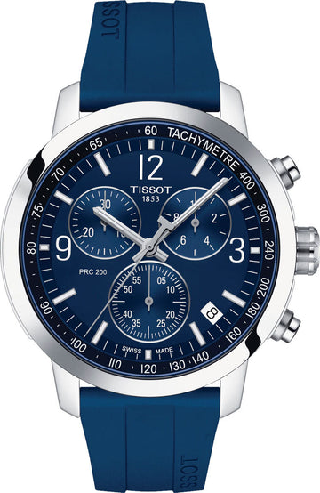  Shop Authentic Tissot T Sport PRC 200 Chronograph Blue Rubber Strap Watch For Men - T114.417.17.047.00 - Luxxuri