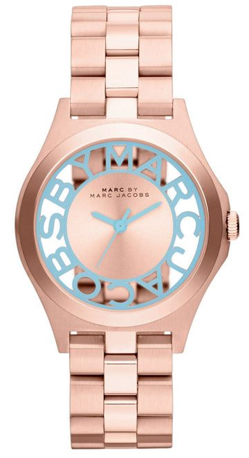  Shop Authentic Marc Jacobs Henry Rose Gold Dial Rose Gold Steel Strap Watch for Women - MBM3296 - Luxxuri