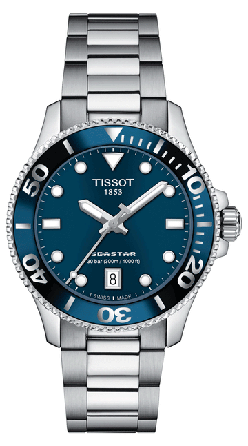  Shop Authentic Tissot Seastar 1000 Lady Blue Dial Silver Steel Strap Watch For Women - T120.210.11.041.00 - Luxxuri