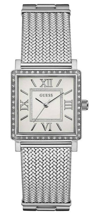  Shop Authentic Guess Highline White Dial Silver Mesh Bracelet Watch For Women - W0826L1 - Luxxuri