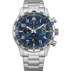  Shop Authentic Citizen Eco Drive Chronograph Blue Dial Silver Stainless Steel Watch For Men - CA0690-88L - Luxxuri
