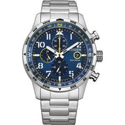  Shop Authentic Citizen Eco Drive Chronograph Blue Dial Silver Stainless Steel Watch For Men - CA0690-88L - Luxxuri