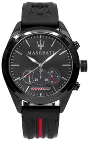  Shop Authentic Maserati Traguardo Chronograph Black Dial Black Rubber Strap Watch For Men - R8871612004 - Luxxuri