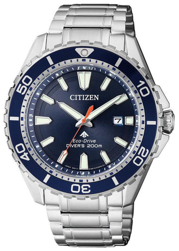  Shop Authentic Citizen Promaster Marine Blue Dial Silver Steel Strap Watch For Men - BN0191-80L - Luxxuri