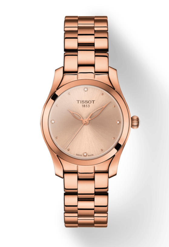  Shop Authentic Tissot T Wave Rose Gold Dial Rose Gold Steel Strap Watch For Women - T112.210.33.456.00 - Luxxuri