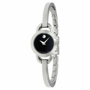  Shop Authentic Movado Rondiro 22mm Black Dial Silver Steel Strap Watch For Women - 0606796 - Luxxuri