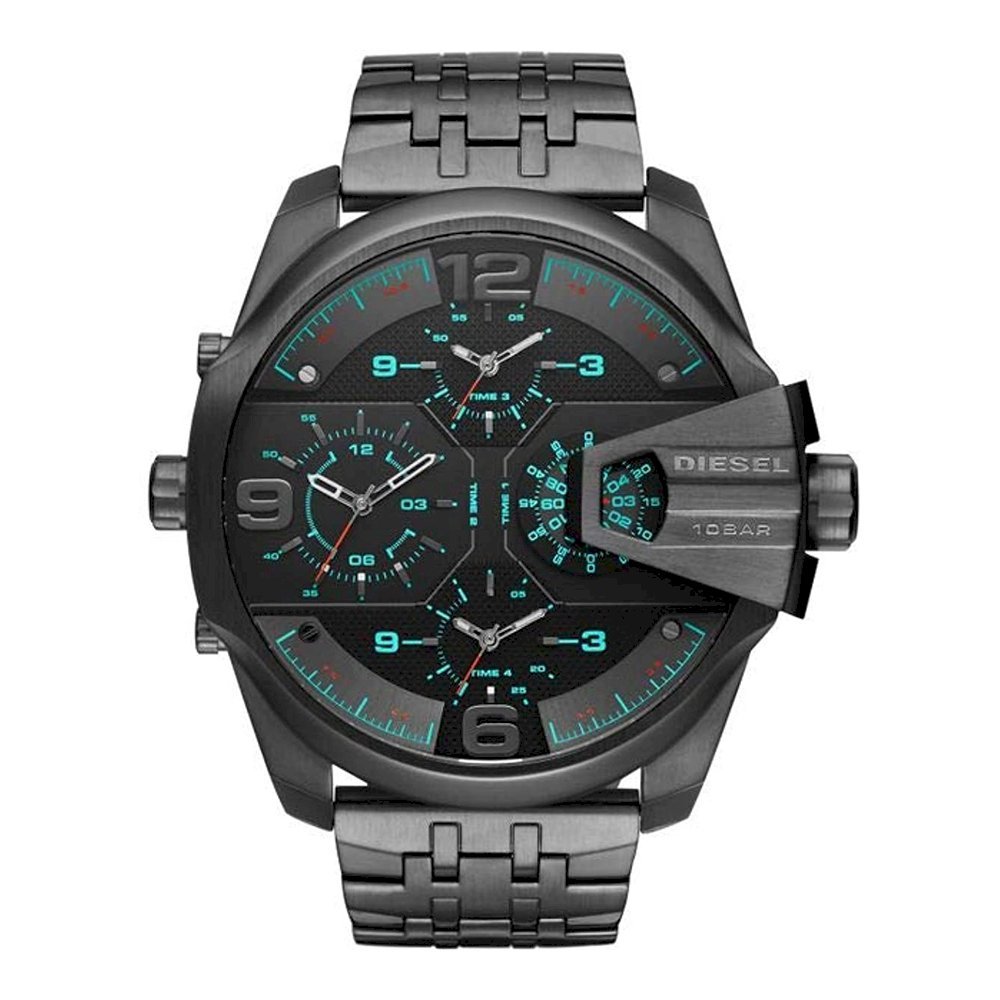  Shop Authentic Diesel Uber Chief Black Dial Grey Stainless Steel Strap Watch For Men - DZ7372 - Luxxuri