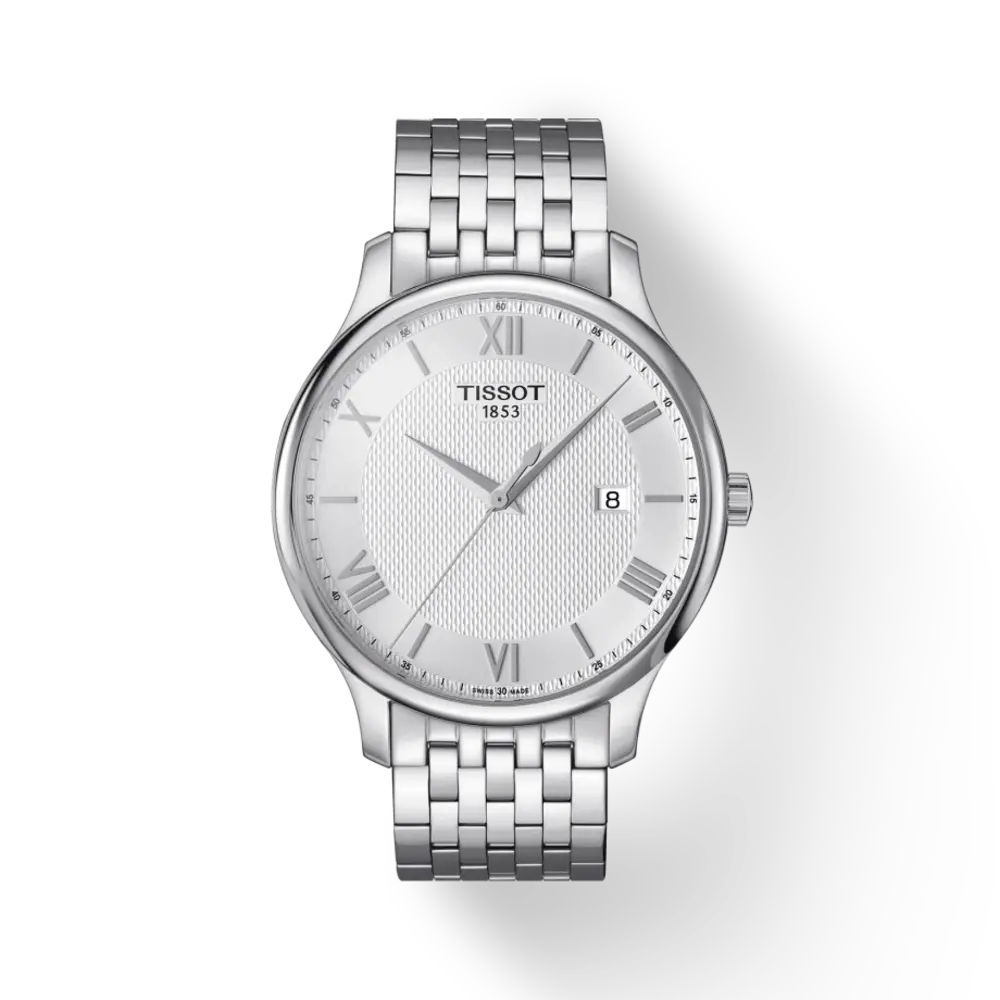  Shop Authentic Tissot T Classic Tradition Silver Dial Silver Steel Strap Watch For Men - T063.610.11.038.00 - Luxxuri
