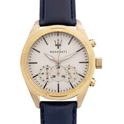  Shop Authentic Maserati Traguardo Chronograph Grey Dial Leather Strap Men's Watch - R8871612016 - Luxxuri