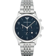  Shop Authentic Emporio Armani Chronograph Blue Dial Silver Steel Strap Watch For Men - AR1942 - Luxxuri