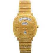  Shop Authentic Gucci Grip Quartz Yellow Gold Dial Gold Steel Strap Unisex Watch - YA157409 - Luxxuri