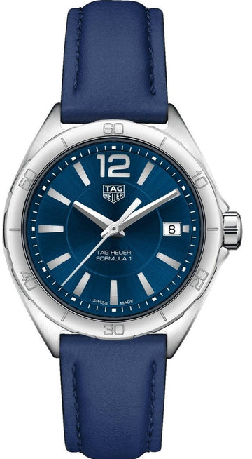  Shop Authentic Tag Heuer Formula 1 Quartz Blue Dial Blue Leather Strap Watch for Women - WBJ1312.FC8231 - Luxxuri