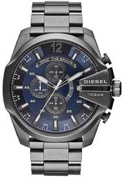  Shop Authentic Diesel Mega Chief Chronograph Blue Dial Black Steel Strap Watch For Men - DZ4329 - Luxxuri