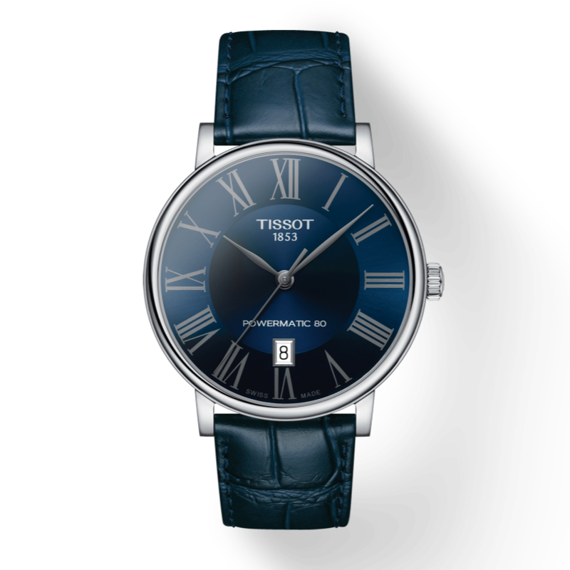  Shop Authentic Tissot Carson Premium Powermatic 80 Blue Dial Blue Leather Strap Watch For Men - T122.407.16.043.00 - Luxxuri
