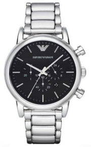  Shop Authentic Emporio Armani Luigi Black Dial Silver Steel Strap Watch For Men - AR1894 - Luxxuri