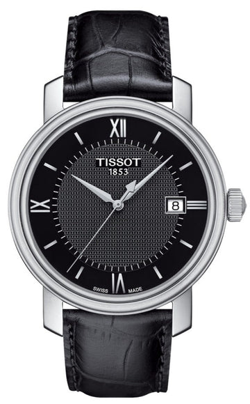  Shop Authentic Tissot T Classic Bridgeport Black Dial Black Leather Strap Watch For Women - T097.010.16.058.00 - Luxxuri