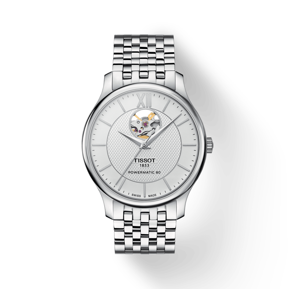  Shop Authentic Tissot Tradition Powermatic 80 Open Heart Automatic Watch For Men - T063.907.11.038.00 - Luxxuri