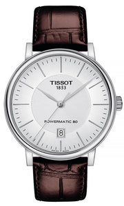  Shop Authentic Tissot T-Classic Powermatic 80 Silver Dial Brown Leather Strap Watch For Men - T122.407.16.031.00 - Luxxuri