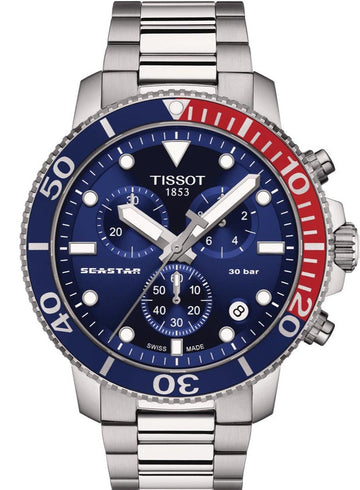 Shop Authentic Tissot Seastar 1000 Chronograph Blue Dial Silver Steel Strap Watch For Men - T120.417.11.041.03 - Luxxuri