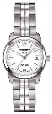  Shop Authentic Tissot T Classic PR100 Watch Ladies White Dial Stainless Steel For Women - T049.210.11.017.00 - Luxxuri