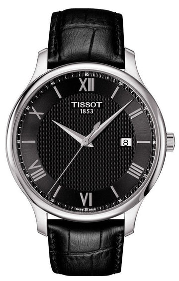  Shop Authentic Tissot T Classic Tradition Quartz Black Dial Black Leather Strap Watch For Men - T063.610.16.058.00 - Luxxuri