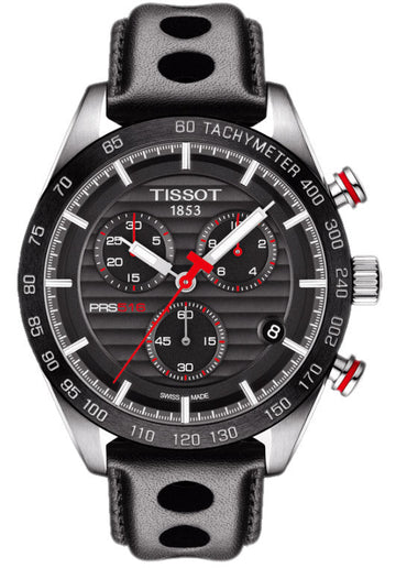  Shop Authentic Tissot PRS 516 Chronograph Black Dial Black Leather Strap Watch For Men - T100.417.16.051.00 - Luxxuri