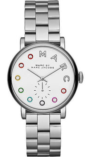 Shop Authentic Marc Jacobs Marc White Dial Silver Steel Strap Watch for Women - MBM3420 - Luxxuri
