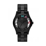  Shop Authentic Marc Jacobs Henry Skeleton Black Dial Black Steel Strap Watch for Women - MBM3265 - Luxxuri
