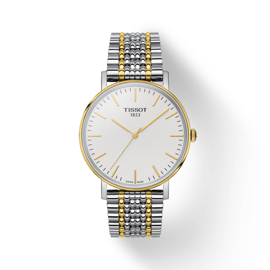  Shop Authentic Tissot Everytime Medium White Dial Two Tone Mesh Bracelet Watch For Men - T109.410.22.031.00 - Luxxuri
