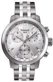  Shop Authentic Tissot PRC 200 Chronograph Quartz Silver Dial Silver Steel Strap Watch For Men - T055.417.11.037.00 - Luxxuri