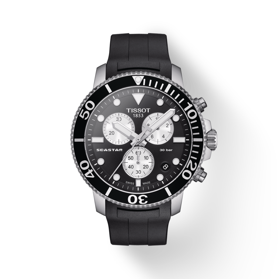  Shop Authentic Tissot Seastar 1000 Chronograph Black Dial Black Rubber Strap Watch For Men - T120.417.17.051.00 - Luxxuri