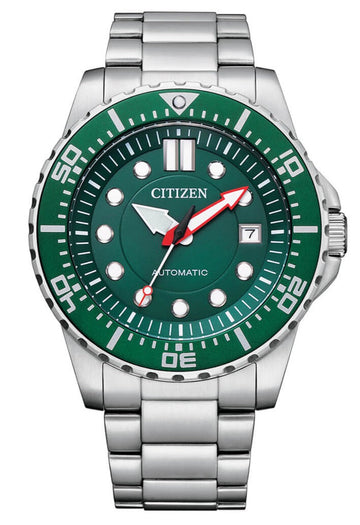  Shop Authentic Citizen Promaster Mechanical Green Dial Silver Steel Strap Watch For Men - NJ0129-87X - Luxxuri